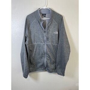 The North Face Mens XL Canyonlands Glacier Full Zip Jacket Gray Heathered Fleece